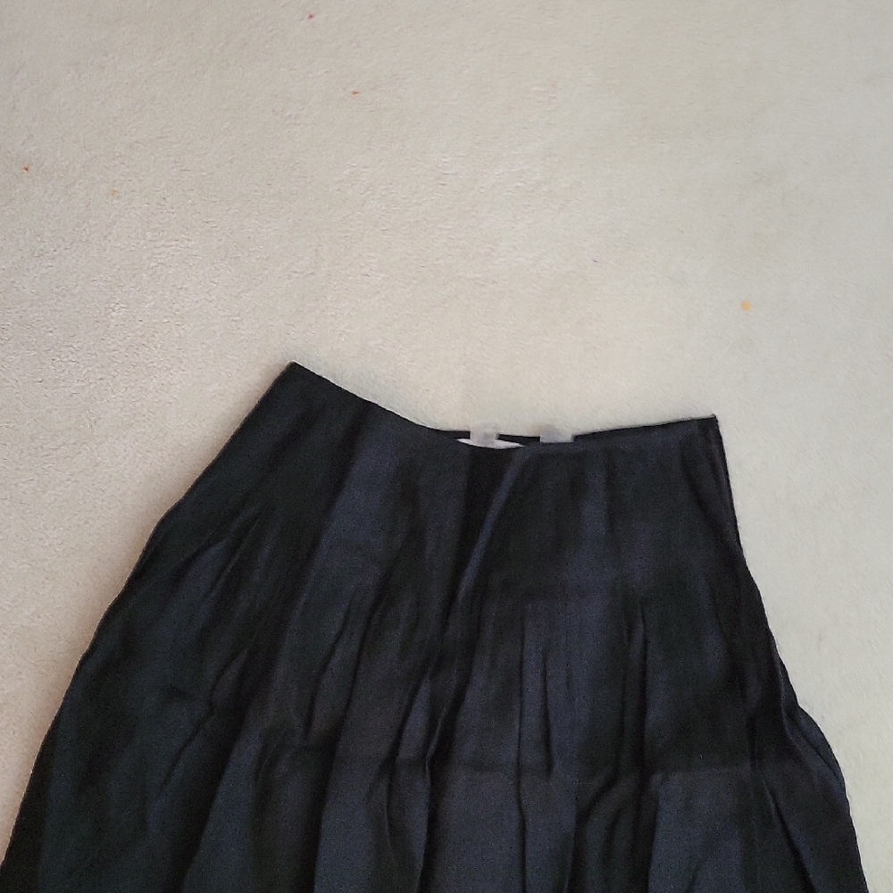 Peter Nygard Black Pleated A-Line Skirt